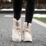 Beżowe Śniegowce Damskie LURSO model ASTURIA BEIGE
