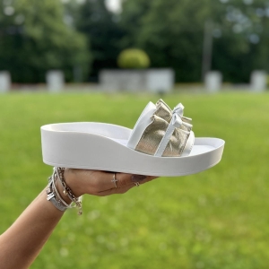 Klapek LURSO z linii HONORINE model SCILLA WHITE/GOLD