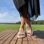 Beżowe Sandały Damskie LURSO model ERICE BEIGE skóra naturalna