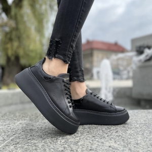 Czarny Trampek Damski  LURSO model ARLETTE DEEP BLACK