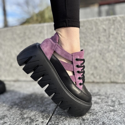 Burgundowo-czarne-Sneakersy-Damskie-LURSO-model-NUSCO-BLACK-BURGUNDY-skora-naturalna