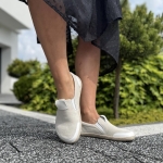 Beżowe Slipony LURSO typu barefoot model MORRA BEIGE skóra naturalna
