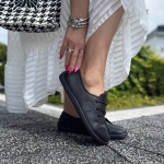 Czarne Trampki Damskie LURSO typu barefoot model BRIVIO BLACK skóra naturalna