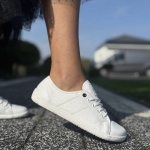 Białe Trampki Damskie LURSO typu barefoot model AQUILA WHITE skóra naturalna