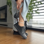 Czarne minimalistyczne Trampki Damskie LURSO model SYLVIE BLACK skóra naturalna