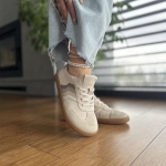 Beżowe Trampki Damskie LURSO typu barefoot model SILLARO BEIGE skóra naturalna