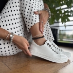 Białe Trampki Damskie LURSO model ABRIL WHITE skóra naturalna