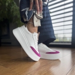 Białe Sneakersy Damskie LURSO model MOSSA WHITE skóra naturalna