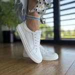 Białe Trampki Damskie LURSO model GISELLE WHITE skóra naturalna