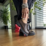 Półbuty Damskie w kolorze ciemnego brązu LURSO model NUORO DARK BROWN skóra naturalna
