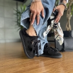 Czarne Ocieplane Mule Damskie typu barefoot model INTRO BLACK skóra naturalna