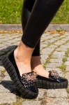 Slipon LURSO z linii CHLOE model CLAUDETTE BLACK CRYSTAL